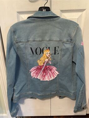 Cat & Jack Light Blue Denim Jacket with Pink Accent